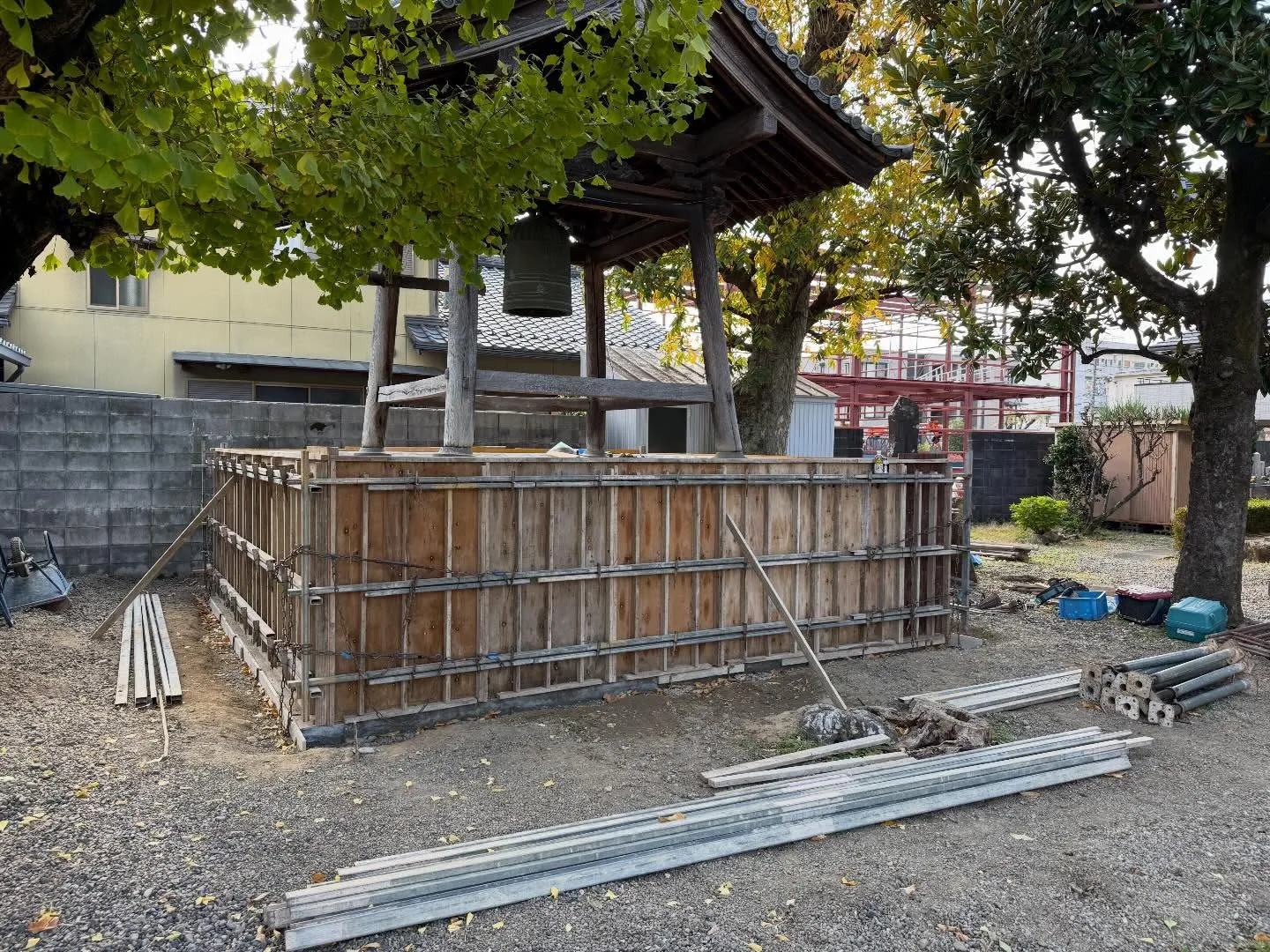 #お寺　#補強工事　#型枠
